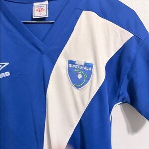 Vintage Guatemala‎ Umbro Jersey blue football Soccer shirt mens size Large